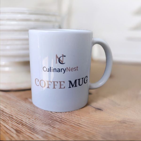 Elegant White Ceramic Coffee Mug - 11oz | Perfect for Home, Office, and Gifting - Image 2